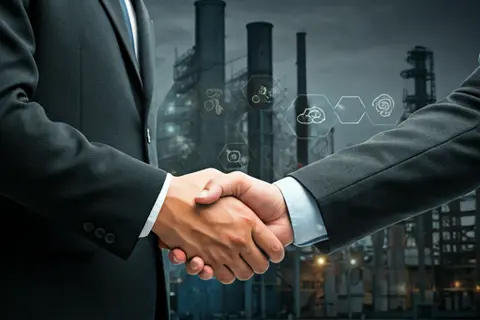 Professional staffing and service handshake - Temporary employment services